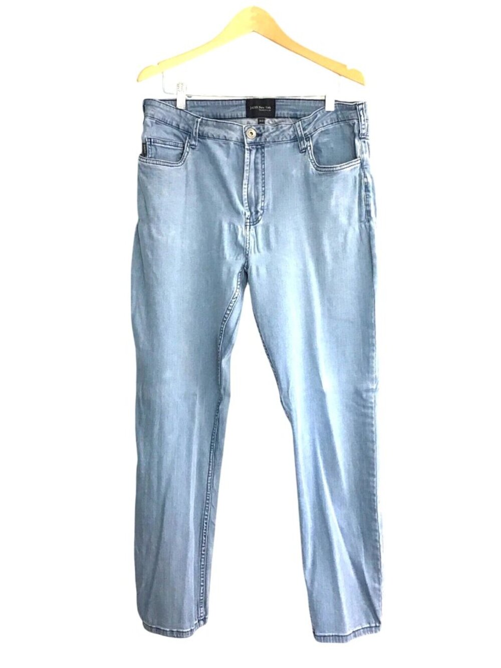 JACHS NEW YORK -MENS JEANS STRAIGHT LEG LIGHT WASH JEANS SIZE 36X32